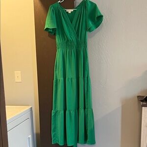 Monteau Vibrant Green Midi Dress